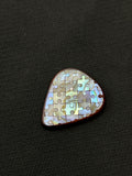 Handmade Wooden Guitar Pick with Mother of Pearl Puzzle Inlay