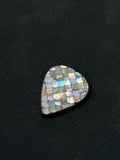 Handmade Wooden Guitar Pick with Mother of Pearl Dragon Scale Inlay