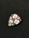 Handmade Wooden Guitar Pick with Mother of Pearl Four-Leaf Clover Inlay