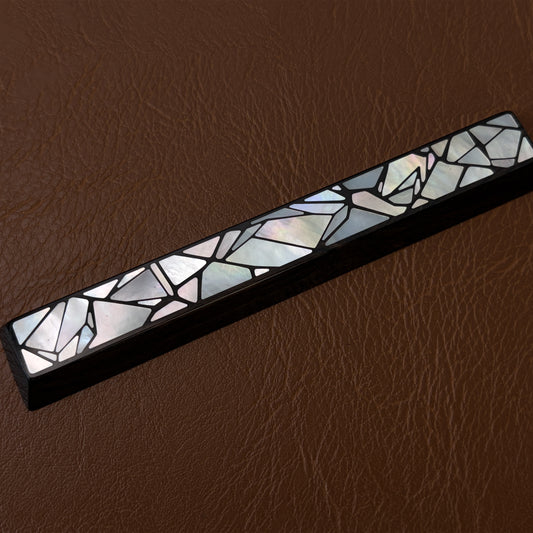 6.25u Wooden Spacebar Keycap – Handmade Mother of Pearl Ice Crack Inlay