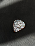 Handmade Wooden Guitar Pick with Mother of Pearl Cracked Ice Inlay